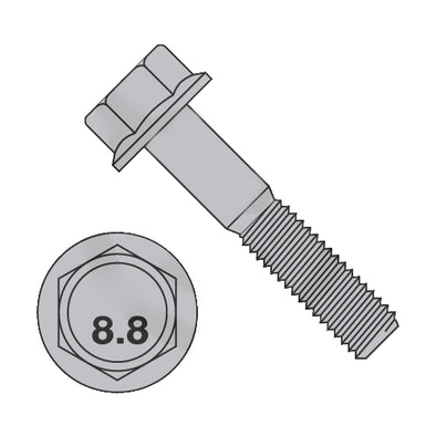 M6-1.0 x 20 DIN 6921 8.8 Metric Flange Bolt Screw Non Serrated Plain-Bolt Demon