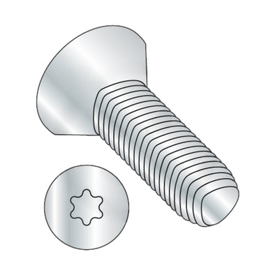 6-32 x 3/8 6-Lobe Flat Taptite Alternative Thread Rolling Screw Fully Thrd Zinc & Wax-Bolt Demon
