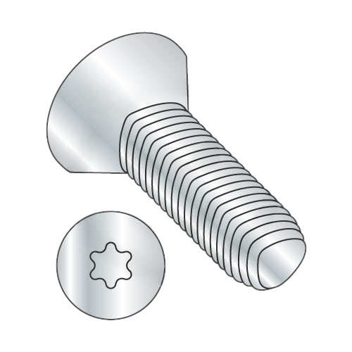 6-32 x 3/8 6-Lobe Flat Taptite Alternative Thread Rolling Screw Fully Thrd Zinc & Wax-Bolt Demon