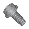 1/4-20 x 1/2 Unslotted Indent Hex Washer Thread Cutting Screw Type F Full Thread Black Oxide-Bolt Demon