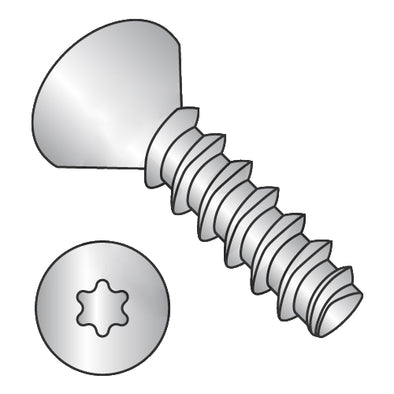 6-19 x 3/4 6-Lobe Flat Plastite Alternative 48-2 Full Thrd 18-8 Stainless Stl Passivate Wax-Bolt Demon