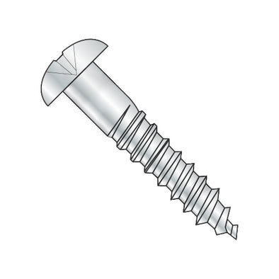 6-18 x 1 3/4 Phillips Round Head Full Body 2/3 Thread Wood Screw Zinc-Bolt Demon