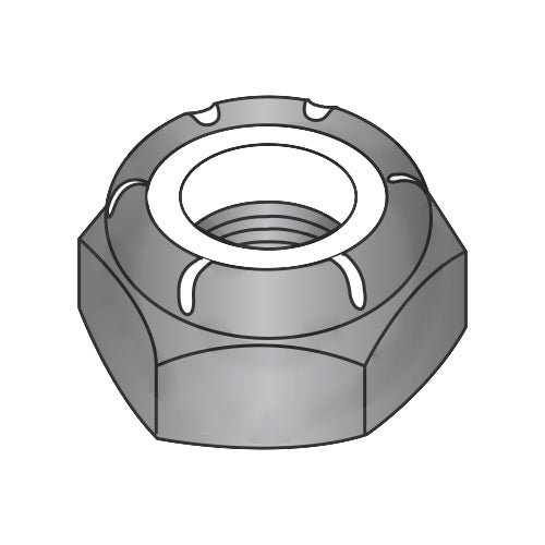 8-32 NTM Thin Pattern Nylon Insert Hex Lock Nut Black Oxide-Bolt Demon