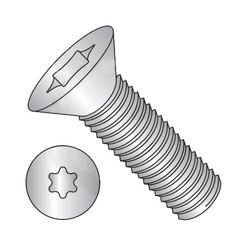 10-32 x 5/8 6-Lobe Flat Machine Screw Fully Threaded 18-8 Stainless Steel-Bolt Demon