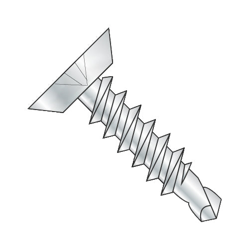 6-20 x 1 1/2 Phillips Flat Undercut Full Thread Self Drilling Screw Zinc & Bake-Bolt Demon
