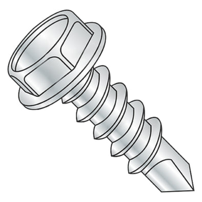 5/16-12 x 2 1/2 Unslotted Indented Hexwasher Self Drill Screw Full Thread Zinc & Bake-Bolt Demon
