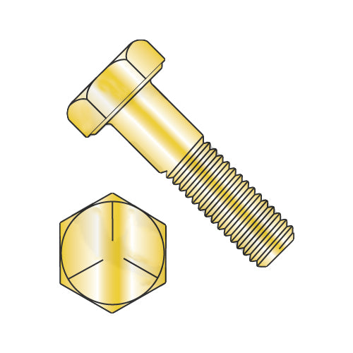 3/8-24 x 1/2 MS90726 Military Hex Head Cap Screw Fine Thread Cadmium Yellow Grade 5 DFAR-Bolt Demon