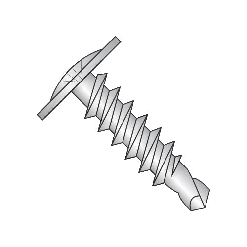 8-18 x 2 Phillips Modified Truss Head Full Thread Self Drill Screw 410 Stainless Steel-Bolt Demon