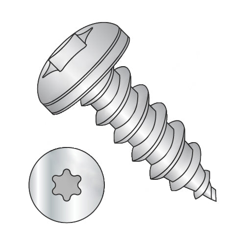 6-20 x 5/8 6 lobe Pan Self Tapping Screw Type AB Fully Threaded 18-8 Stainless Steel-Bolt Demon