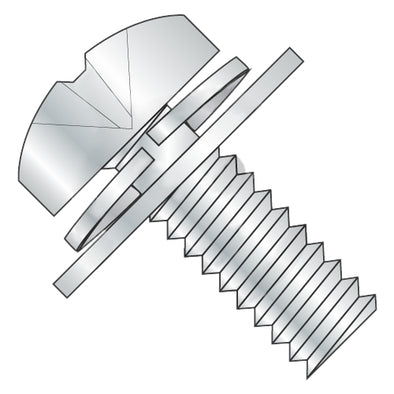 8-32 x 1/2 Phillips Pan Split Lock & Regular Flat Washer Sems Full Thd 18-8 Stainless Steel-Bolt Demon