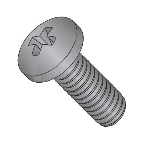 4-40 x 3/4 Phillips Pan Machine Screw Fully Threaded Black Zinc-Bolt Demon