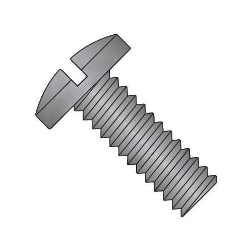 8-32 x 1/2 Slotted Binding Undercut Machine Screw Fully Threaded Black Oxide-Bolt Demon