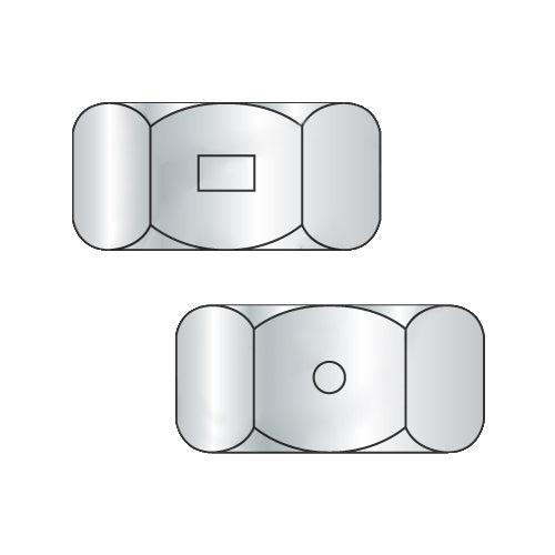 3/8-16 Two Way Reversible Hex Lock Nut Zinc And Wax-Bolt Demon