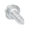 1/4-14 x 1 1/4 Slot Indent Hex Washer Serrated Self Tap Screw Type AB Full Thread Zinc-Bolt Demon
