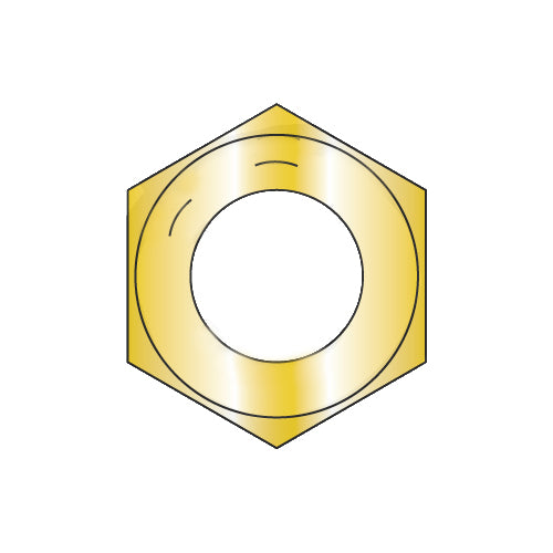 1-8 Coarse Thread Finished Hex Nut Grade 8 Zinc Yellow-Bolt Demon