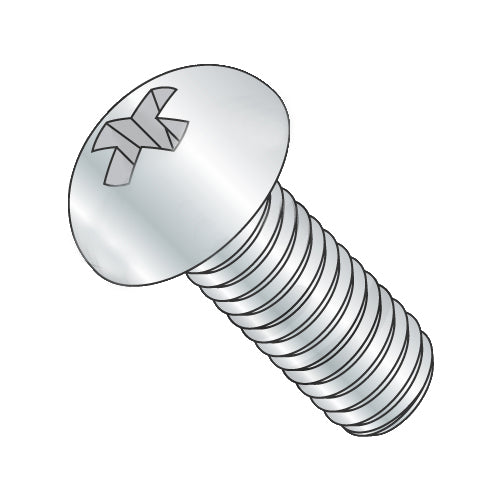 12-24 x 1 Phillips Round Machine Screw Fully Threaded Zinc-Bolt Demon