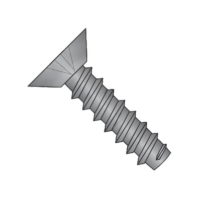 6-20 x 1/4 Phillips Flat Undercut Self Tapping Screw Type B Fully Threaded Black Oxide-Bolt Demon