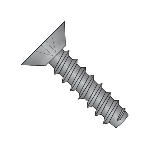 6-20 x 1/4 Phillips Flat Undercut Self Tapping Screw Type B Fully Threaded Black Oxide-Bolt Demon