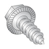 8-18 x 1 Unslot Indent Hexwasher Serrated Self Tap Screw Type AB Full Thd 18-8 Stainless-Bolt Demon