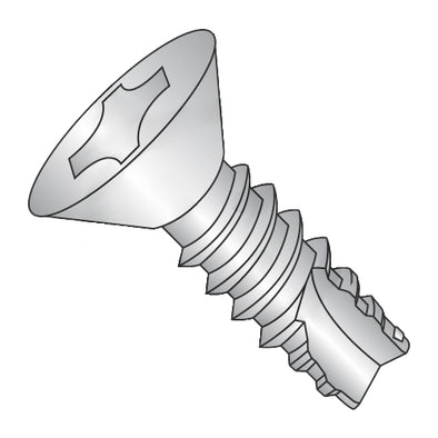 4-24 x 3/8 Phillips Flat Thread Cutting Screw Type 25 Fully Threaded 18-8 Stainless Steel-Bolt Demon