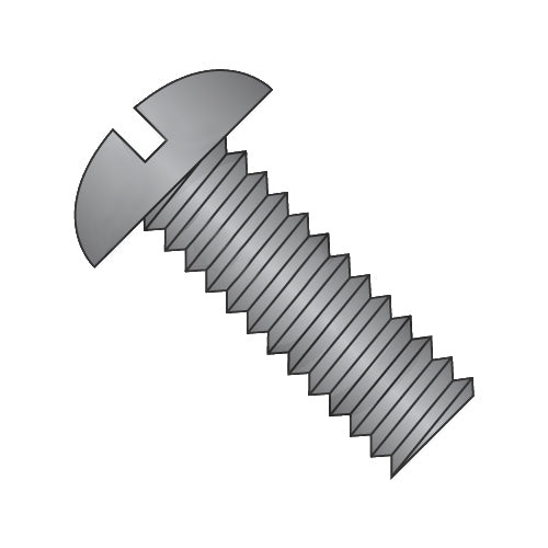 6-32 x 1 Slotted Round Machine Screw Fully Threaded Black Oxide-Bolt Demon