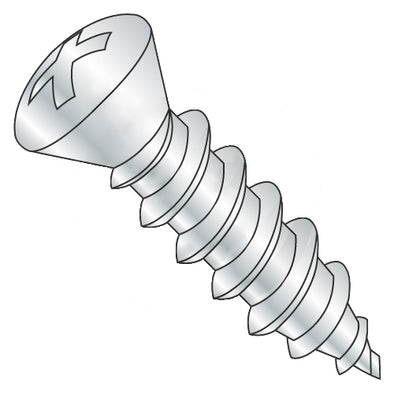 10-16 x 1 1/4 Phillips Oval Number 8 Head Self Tapping Screw Type AB Full Thread Zinc-Bolt Demon