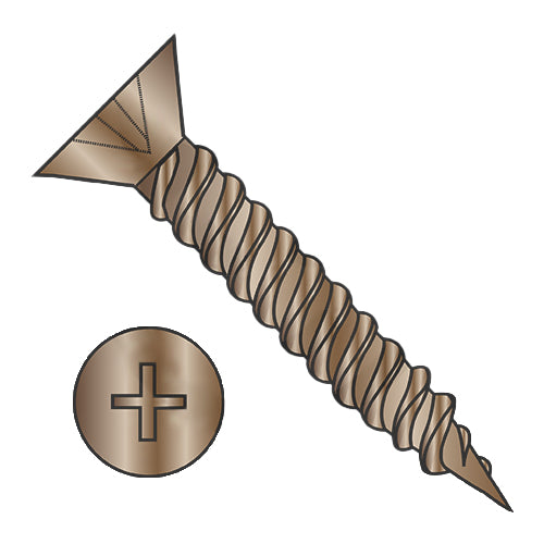 5-20 x 3/4 Phil Flat Hinge Screw Twinfast Fine Thread Full Thred Steel Antique Brass Finish-Bolt Demon