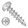 10 x 5/8 Phillips Pan Deep Thread Wood Screw Type 17 Full Thread Steel Nickel Finish-Bolt Demon