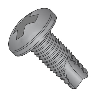 4-40 x 3/8 Phillips Pan Thread Cutting Screw Type 23 Fully Threaded Black Oxide-Bolt Demon