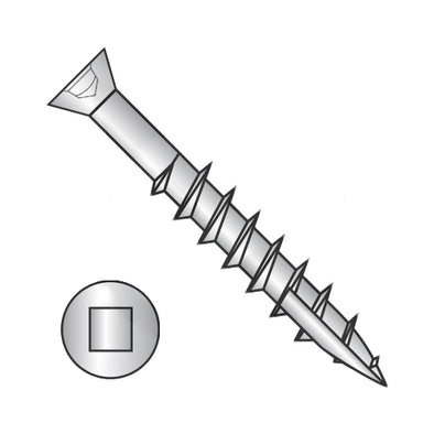 7-16 x 3 Square Drive Trim Head Drywall Screw Coarse Thread Type 17 18-8 Stainless Steel-Bolt Demon