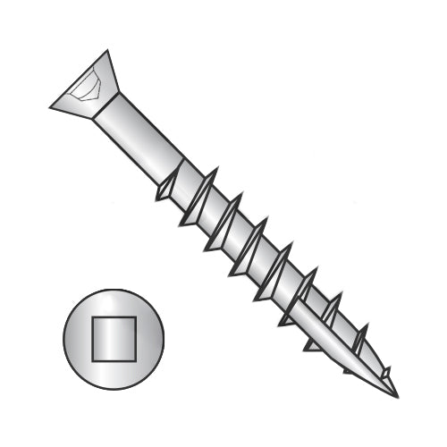 7-16 x 3 Square Drive Trim Head Drywall Screw Coarse Thread Type 17 18-8 Stainless Steel-Bolt Demon