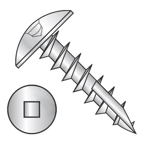 8-11 x 1 #2 Square Drive Truss Deep Thread Screw Type 17 Full Thread Zinc-Bolt Demon