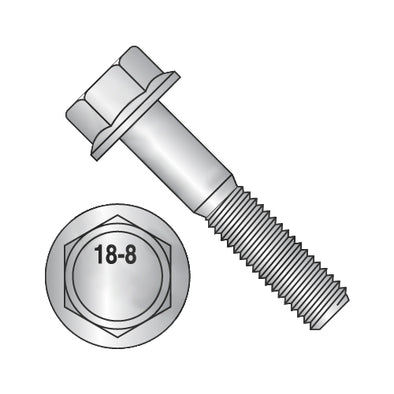 3/8-16 x 1 Hex Head Flange Non Serrated Frame Bolt IFI-111 2002 18-8 Stainless Steel-Bolt Demon