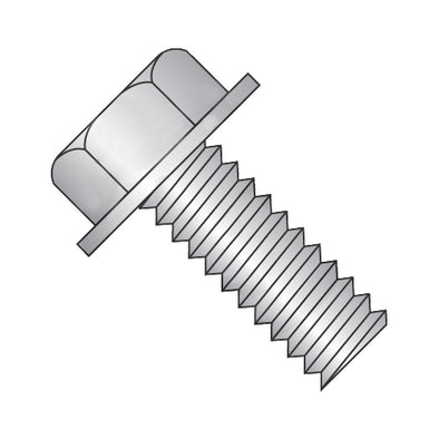 6-32 x 1 Unslotted Indented Hex Washer Head Machine Screw Full thread 18-8Stainless Steel-Bolt Demon