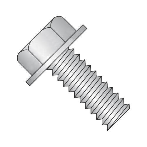 6-32 x 1 Unslotted Indented Hex Washer Head Machine Screw Full thread 18-8Stainless Steel-Bolt Demon