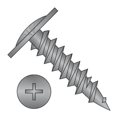 8 x 9/16 Phillips Modified Truss Head Fine Thread Drywall Screw Fully Threaded Black Ox-Bolt Demon