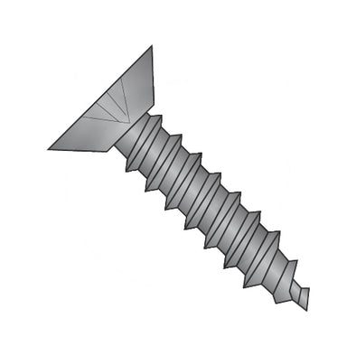 6-20 x 5/16 Phillips Flat Undercut Self Tapping Screw Type AB Fully Threaded Black Oxide-Bolt Demon