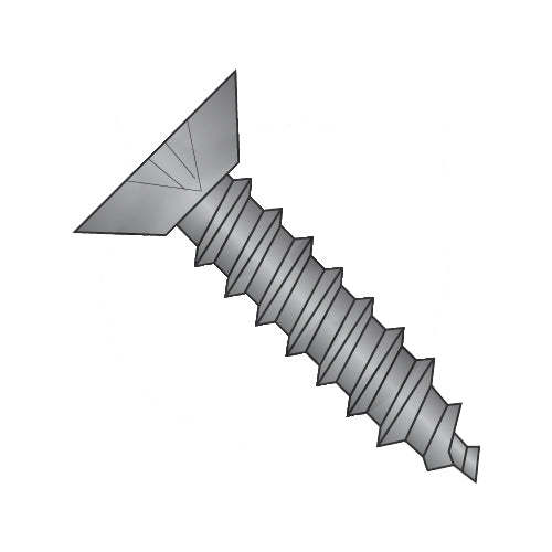 6-20 x 5/16 Phillips Flat Undercut Self Tapping Screw Type AB Fully Threaded Black Oxide-Bolt Demon