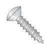 8-18 x 1/4 Phillips Oval Undercut Self Tapping Screw Type AB Fully Threaded 18-8 Stainless-Bolt Demon