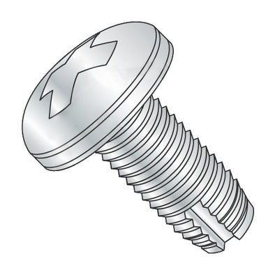 10-24 x 1/2 Phillips Pan Thread Cutting Screw Type 1 Fully Threaded Zinc-Bolt Demon