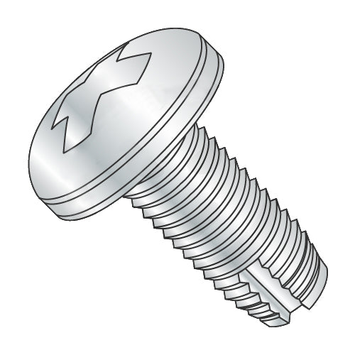 10-24 x 1/2 Phillips Pan Thread Cutting Screw Type 1 Fully Threaded Zinc-Bolt Demon