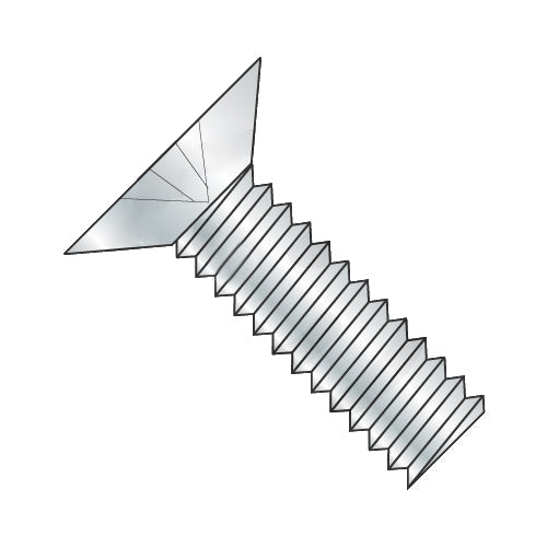 6-32 x 1/2 Phillips Flat 100º Machine Screw Fully Threaded Zinc-Bolt Demon