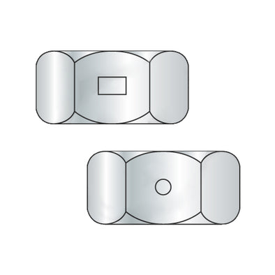 7/16-14 Two Way Reversible Hex Lock Nut Zinc And Wax-Bolt Demon