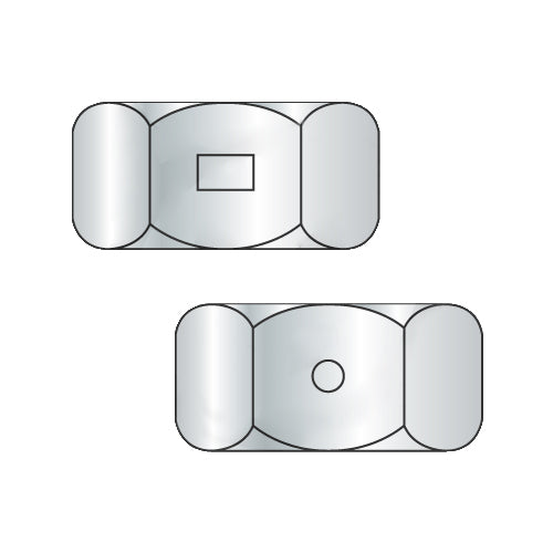 7/16-14 Two Way Reversible Hex Lock Nut Zinc And Wax-Bolt Demon