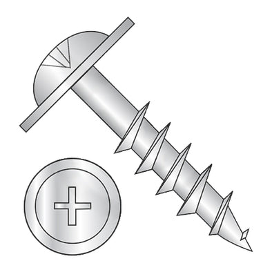 8-11 x 1 1/8 Phillips #10 Round Washer Head Deep Thread Wood Screw 2/3 Thread Zinc-Bolt Demon