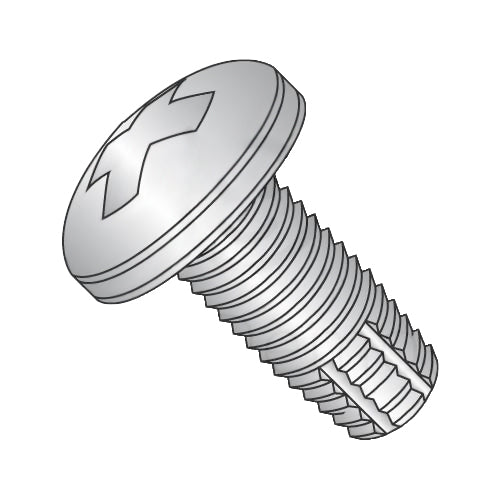 4-40 x 1/4 Phillips Pan Thread Cutting Screw Type F Fully Threaded 410 Stainless Steel-Bolt Demon