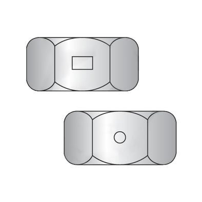3/8-16 Two Way Reversible Hex Lock Nut 18-8 Stainless Steel Passivate and Wax-Bolt Demon