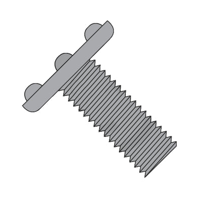 10-32 x 1/2 Weld Screw with Nibs Top Of Head F/T Plain-Bolt Demon