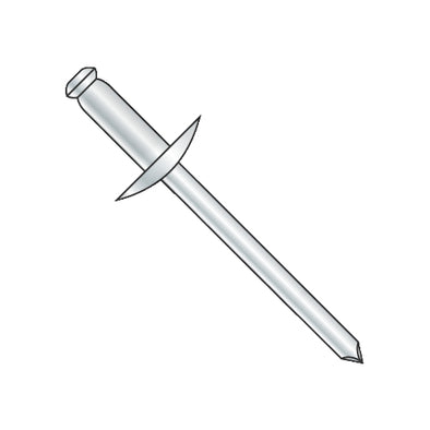 5/32 x .37-.50 Large Flange Steel Zinc Rivet Steel Mandrel-Bolt Demon