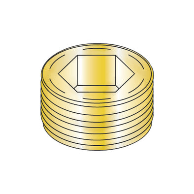 3/8 Flush Seating Socket Pipe Plug Brass-Bolt Demon